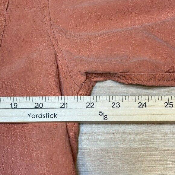 Tommy Bahama Shirt Mens Medium Silk Orange Short Sleeve Hawaiian Camp Mens M - Picture 10 of 13
